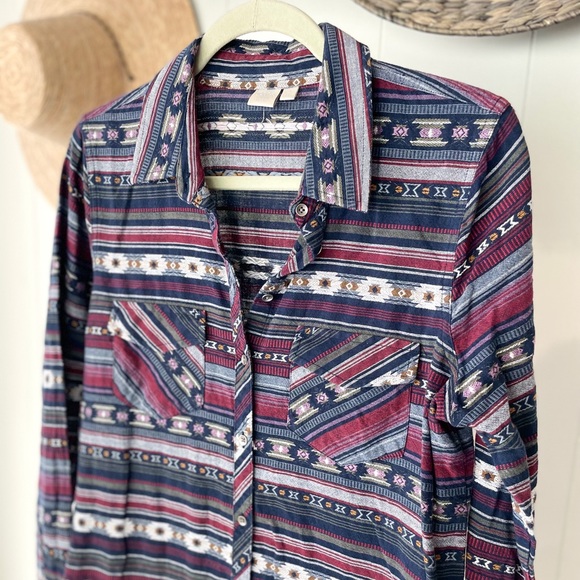 Tribal Patterned Button Down - Picture 2 of 5